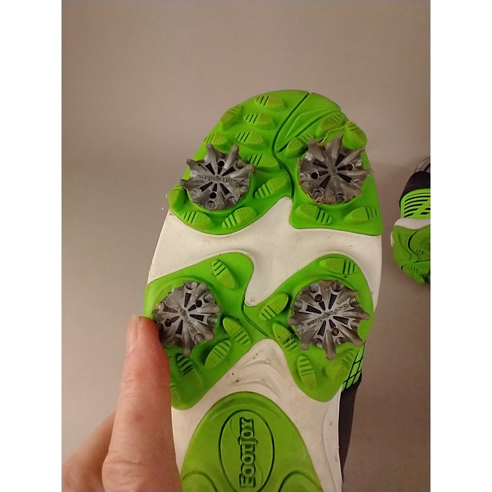 FootJoy Freestyle Golf Shoes Mens 5 Navy‎ Blue Electric Green Cleated 45098 - Picture 12 of 14